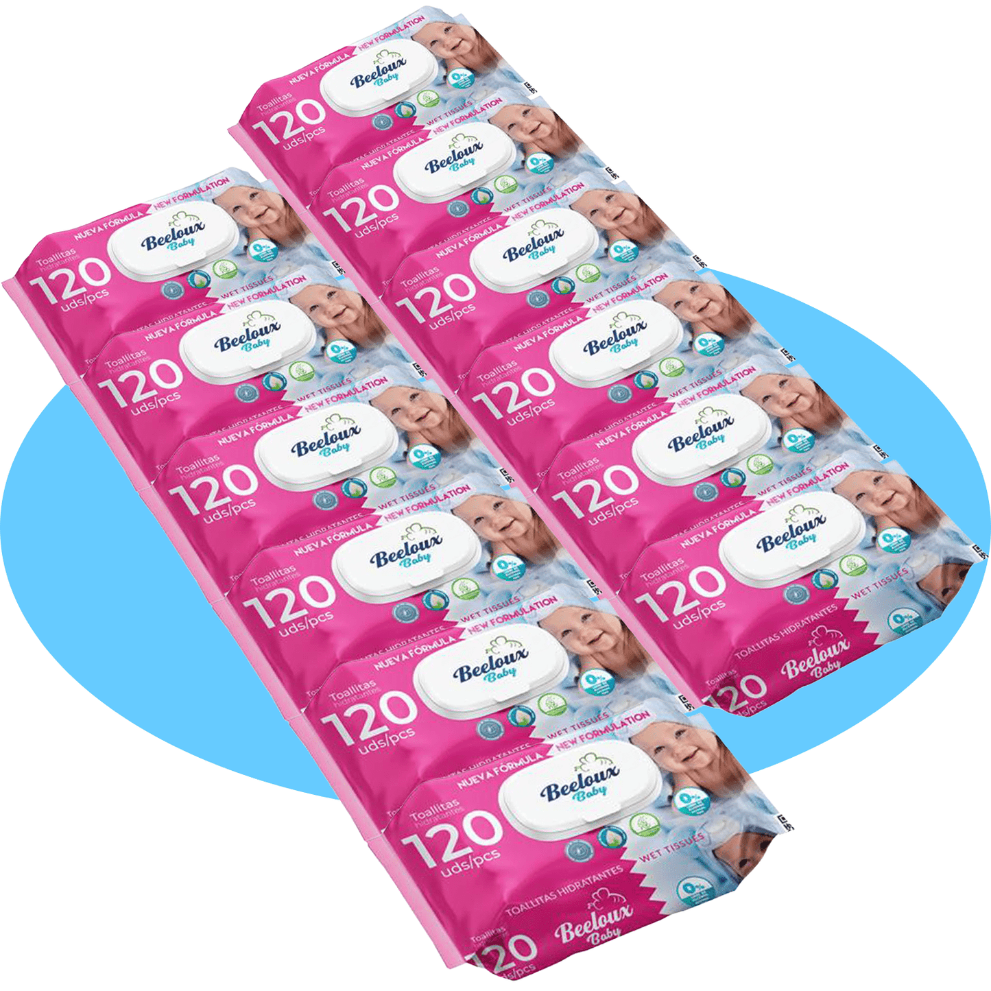 Salviette Umide in Fibra Ultra-Morbida per Cura Profonda e Idratazione, Ideali per Pelli Sensibili, Profumo Fresco, Confezioni da 3/6/9/12 Unità, 360/720/1080/1440 Salviette - Bestline