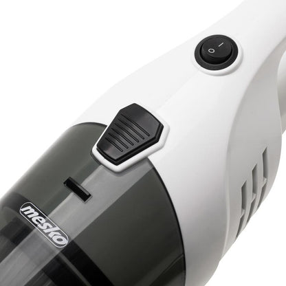 Aspirapolvere verticale senza sacco 800W 17 kPa Filtro EPA 11 Contenitore per polvere trasparente 0.6L Tubo metallico robusto Manico staccabile Cavo lungo da 7 metri Include spazzola per pavimenti duri e bocchetta a spina di pesce per una pulizia precisa