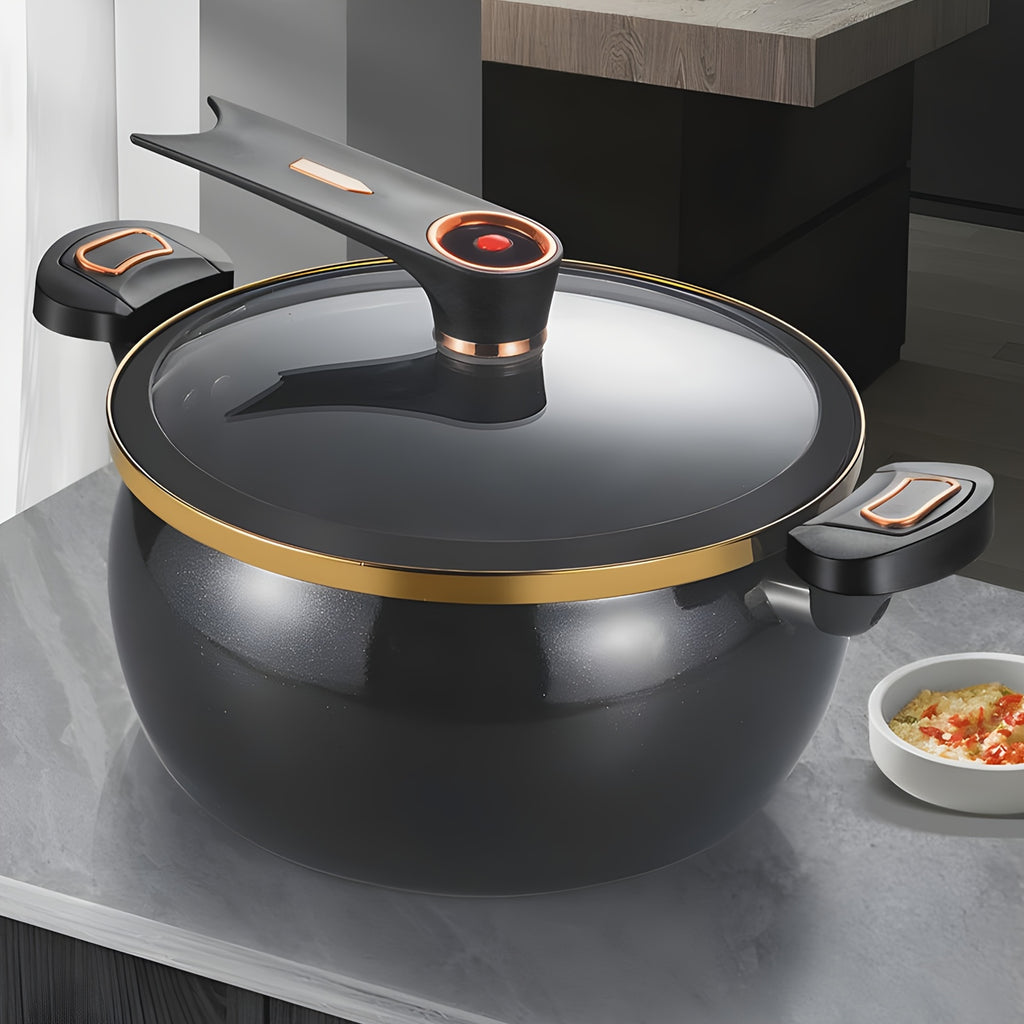 Pentola per zuppe multifunzionale da 8L di grande capacità, 28cm/11in, adatta per cucinare e stufare, compatibile con fornelli a gas e a induzione.