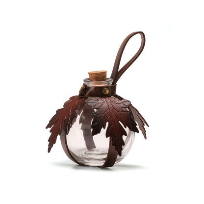 Bottiglia di Pozione da Stregone Fantasy con Tappo di Sughero e Cinturino | Bottiglia di Vetro, Coperchio in Legno, Stile Vintage, Lavare Solo a Mano, Adatta per Halloween, Feste Fantasy LARP e Accessori per Giochi di Ruolo Rinascimentali, Oggetti di Scen