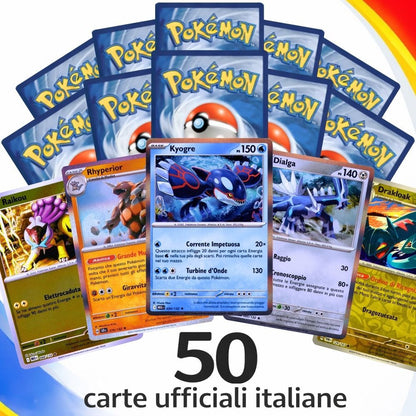 Carte Pokémon: Set Autentico di 50 Carte Giocabili TCG Pokémon in Lingua Italiana