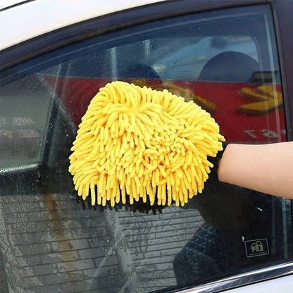 Guanto in microfibra per lavare e pulire l'auto