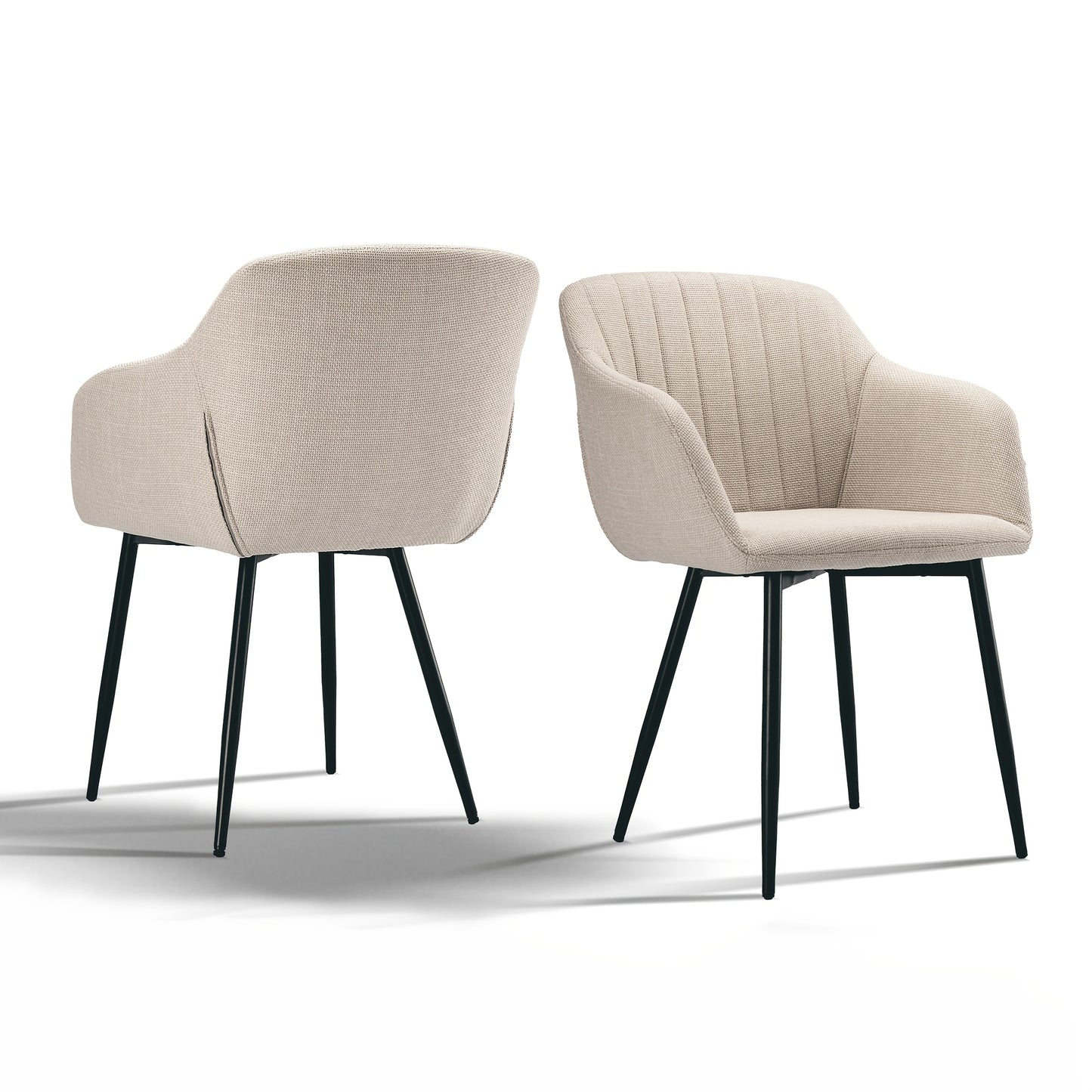 Sedie da pranzo eleganti con braccioli e supporto lombare per soggiorno, cucina e camera da letto, di grande comfort - Disponibili in set da 2, 4 o 6