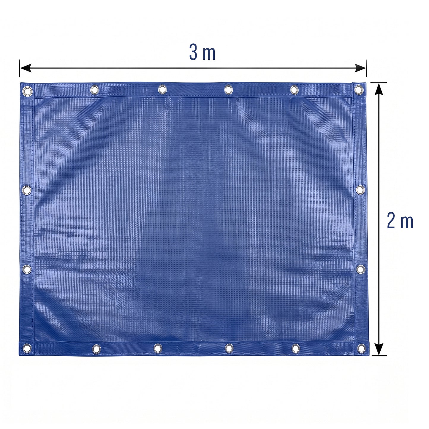 Telone Protettivo Impermeabile 2 × 3 M, Tessuto di Copertura Resistente 60 G/M² Resistente all'Umidità, Gelo e Radiazioni UV, Rifugio Leggero con Occhielli di Montaggio in Metallo ogni 100 Cm, Materiale PE Durevole per Proteggere Mobili da Giardino in Leg