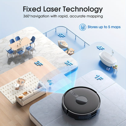 Lubluelu 2025 Ultimo Robot Aspirapolvere e Lavapavimenti B40Plus/Sl60D - Forte Aspirazione 5100Pa, Autovuoto, Mappatura Multi-Piano, Soluzione di Pulizia 3-in-1 per Peli di Animali Domestici, Tappeti e Pavimenti Duri con Funzione di Auto-Ricarica