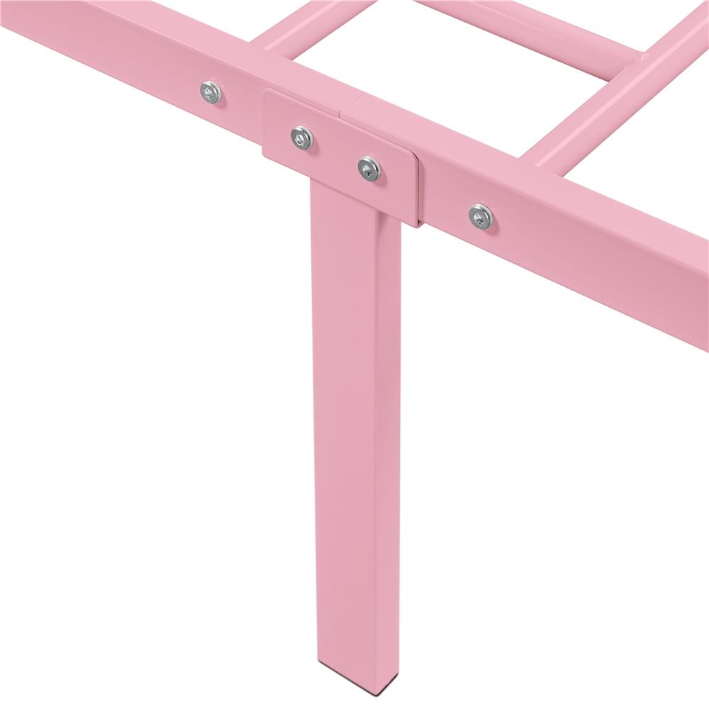 Costoffs Struttura Letto Stile Rustico Moderno in Metallo con Testiera Elegante e Pediera per Appartamento Camera da Letto Stanza degli Ospiti Studio