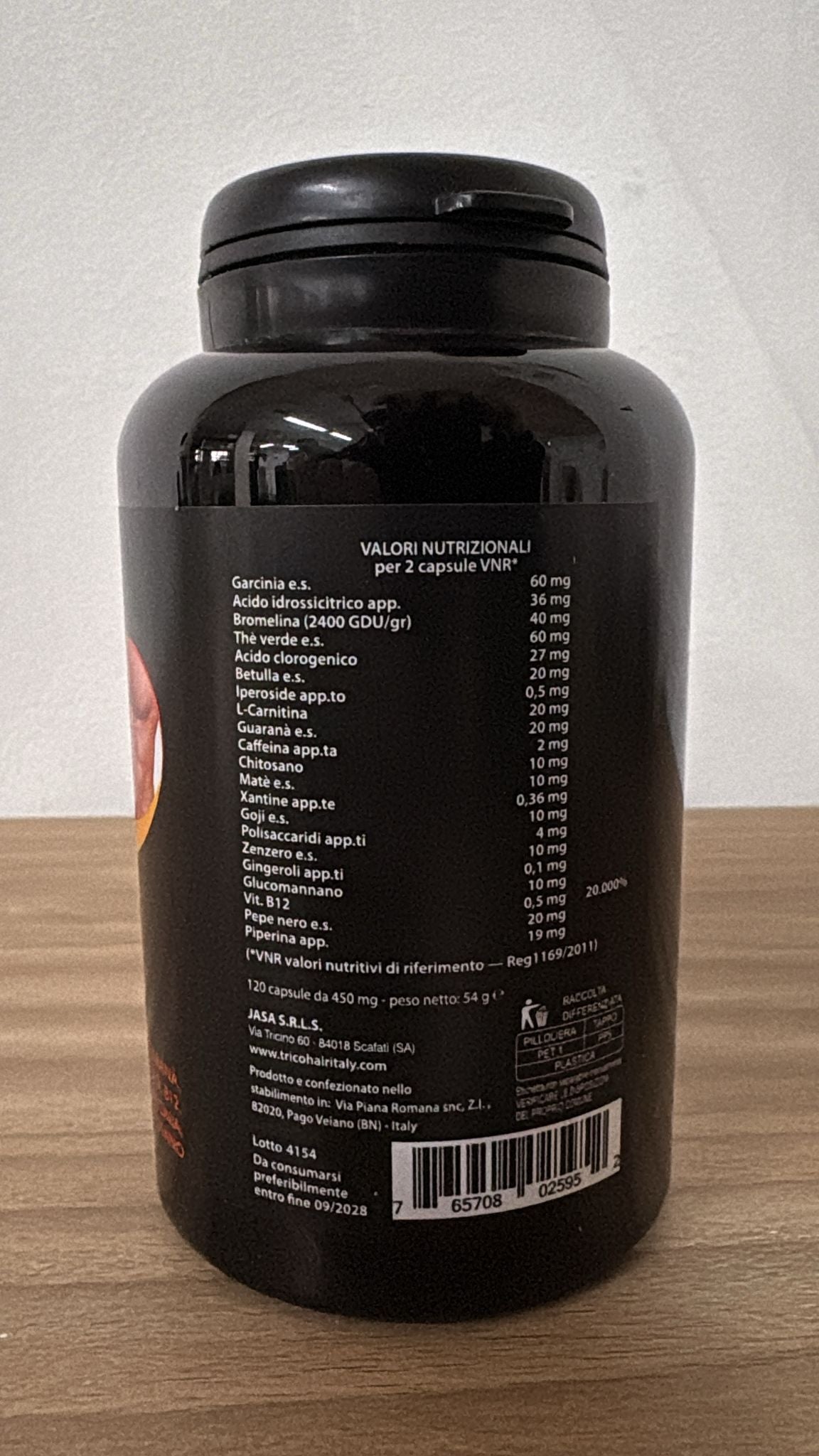 Integratore Naturale con Estratti Vegetali – Glucomannano, Tè Verde, Guaranà, L-Carnitina, Garcinia e Bromelina – 120 Capsule Made in Italy – Spedizione veloce da magazzino locale
