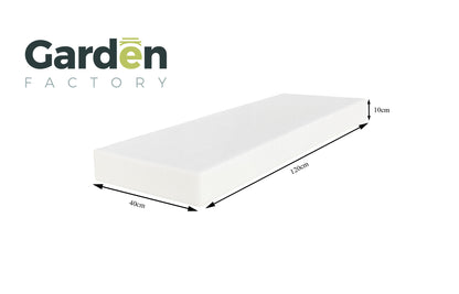 Pannello in schiuma 120x80x10cm, 120x60x10cm, 120x40x10cm – Schiuma per imbottitura, tappetino in schiuma densa, cuscino in schiuma per mobili in pallet, materasso, resistente e duraturo, pannello in schiuma