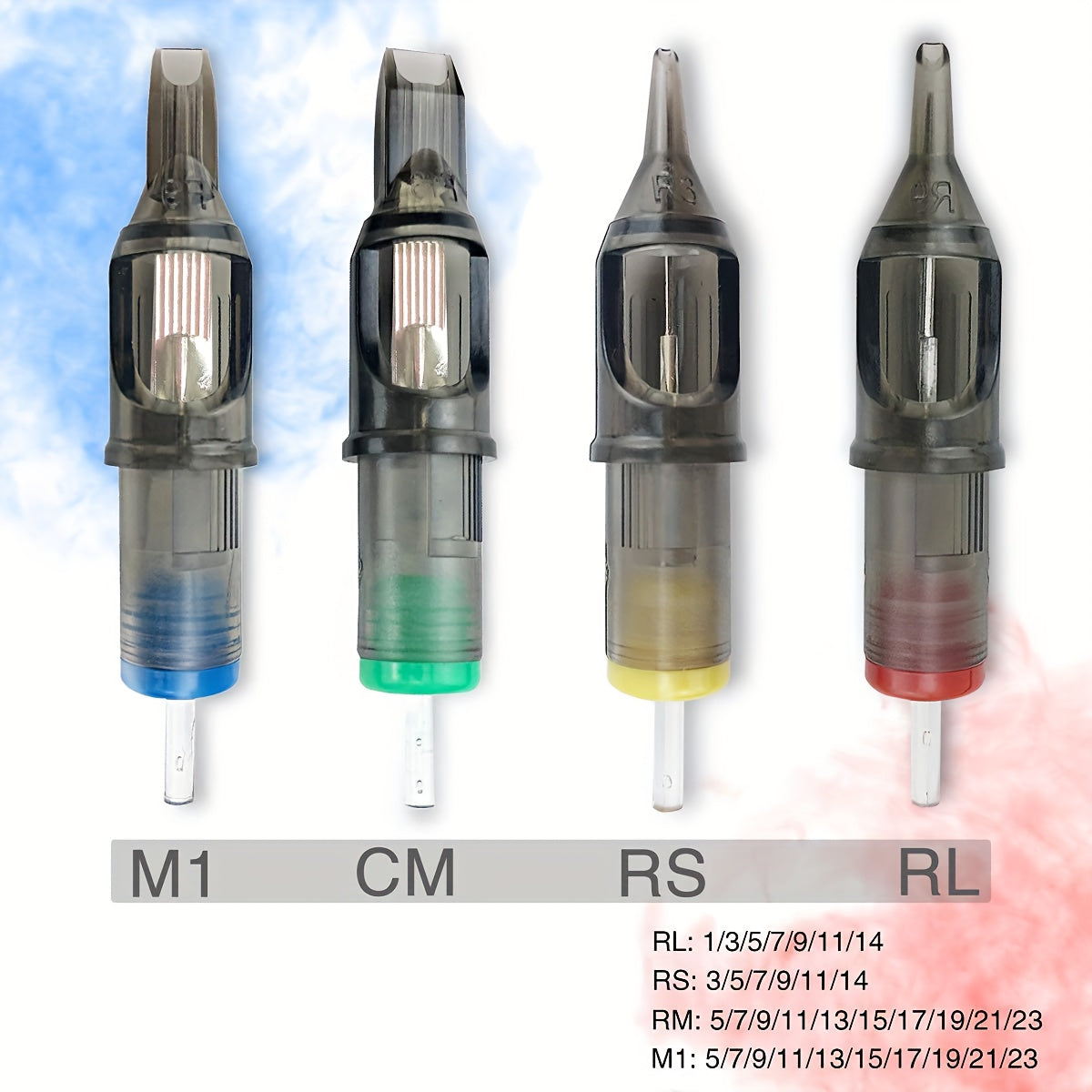 50 Aghi per Tatuaggi Poseidon Assortiti in Varie Misure, Incluse Tipi Round Liner, Shader e Magnum, Disponibili in Opzioni Curve e Rotonde
