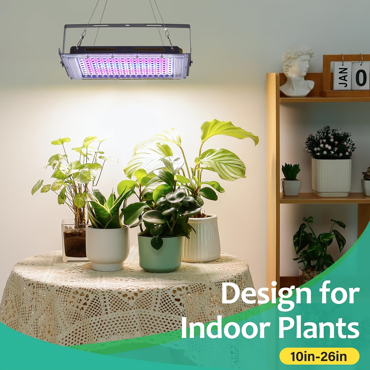 Set da 1/2/3 contenente 144 LED che forniscono luce a spettro completo per la coltivazione di piante, con spina USB 5V. Questa lampada da coltura sospesa include un interruttore on/off ed è adatta per piante da interno durante le fasi vegetativa e di fior