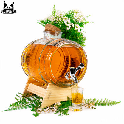 Barile di vetro con rubinetto per PRESENZA ALCOOL BIMBER VODKA VINO Distributore d'acqua