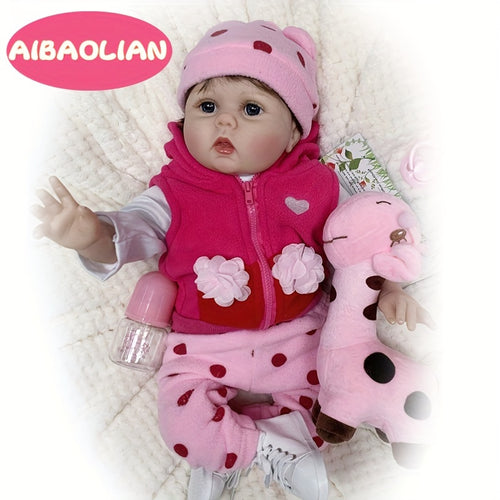 Bambola Reborn Completa 22 Pollici 55cm, Bambola Reborn Corpo Intero per Ragazze e Ragazzi, Regalo Giocattolo Bambola Reborn Ragazza (Bambole Reborn)
