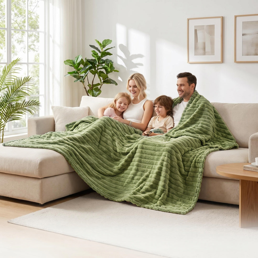 [Magazzino Locale] Trapunta di Lusso, Set Piumone Misura Queen e King, Coperta Morbidissima e Soffice, Traspirante e Leggera, Copriletto per Tutte le Stagioni, Coperta Plaid Multifunzionale per Divano, Ufficio, Viaggio, Estetica Arredo Stanza, Regalo per
