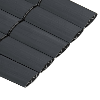 Recinzione decorativa da giardino in PVC a forma di W, schermo per la privacy per balcone con fascetta, antracite, altezza 80-200 cm, adatta per giardino e cortile