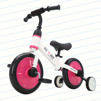 UBRAVOO Fit 'n Joy Bici per Bambini, Bici Bilanciata 4-in-1 con Pedali e Stabilizzatori, Triciclo-a-Bici per Ragazzi e Ragazze dai 2 ai 5 Anni