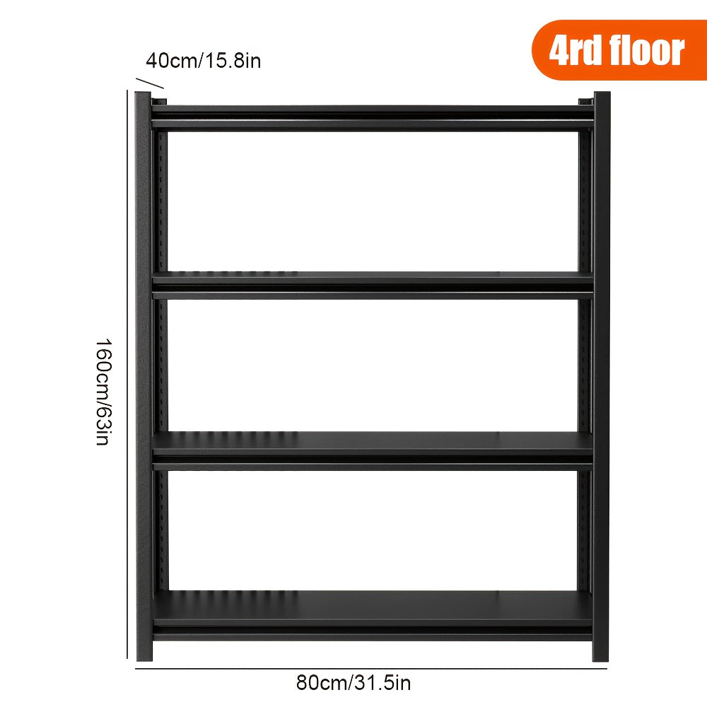 Scaffale portaoggetti in metallo regolabile a 1 pezzo, robusto, a 3/4/5 ripiani, per garage, accessori da viaggio, articoli essenziali da viaggio, adatto per viaggi e uscite, magazzino, cantina, dispensa - Scaffale organizzatore multiuso