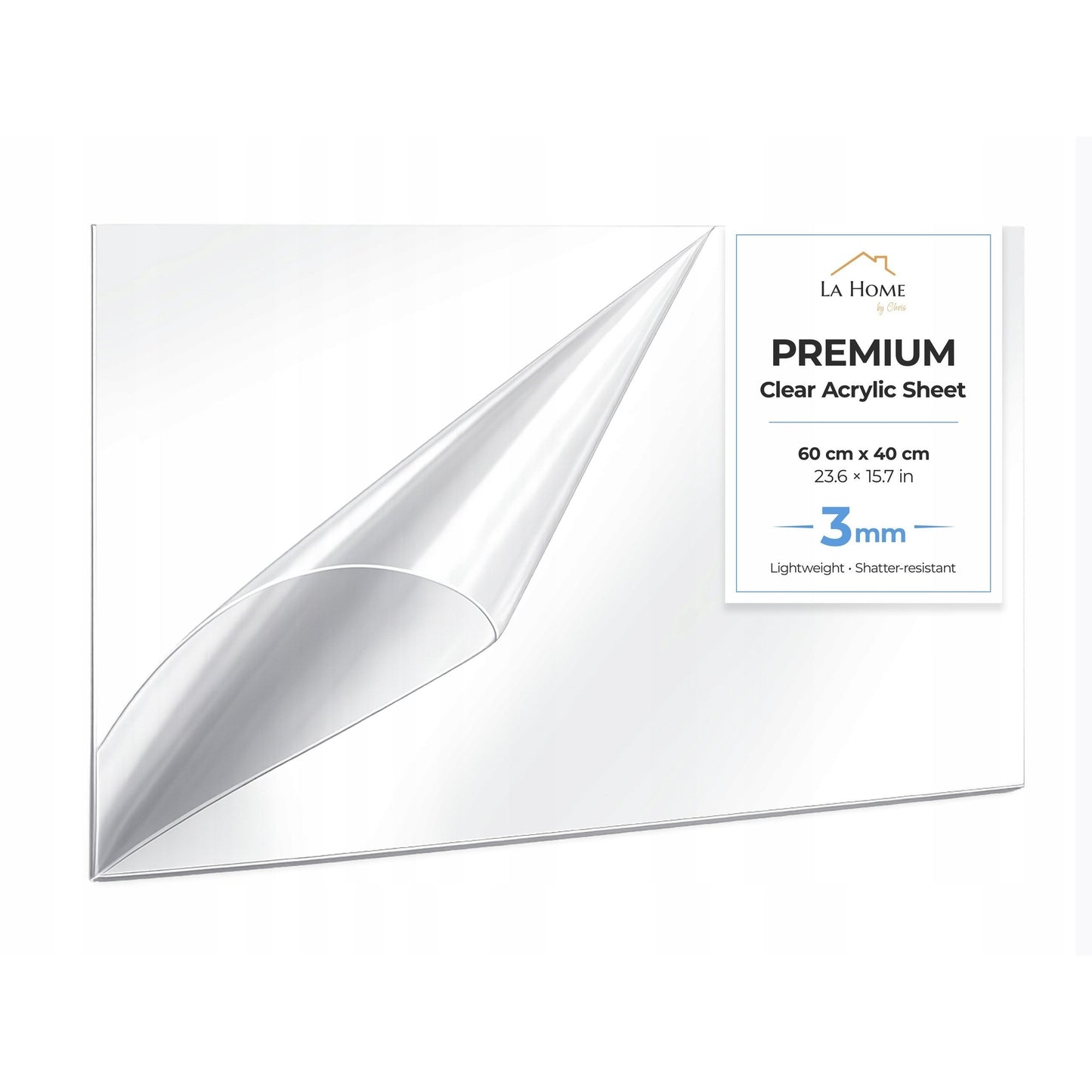 Foglio di Plexi PMMA 60x40cm | Lastra Acrilica Trasparente Trasparente | Spessori Disponibili: 2mm, 3mm, 4mm | Elevata Trasparenza 92% Effetto Vetro | Lastra di Plexi per Fai da Te, Pubblicità e Decorazione di Interni | Materiale Plastico Durevole per Ins