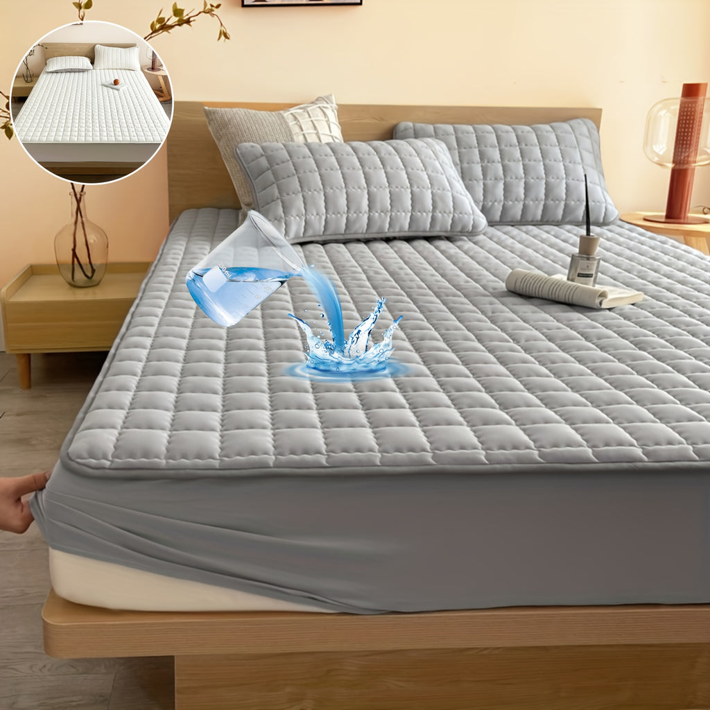 1pz Coprimaterasso Impermeabile, Lavabile in Lavatrice, Disponibile in Diverse Misure, Ultra Morbido e Confortevole Coprimaterasso Spesso, Adatto per Camera da Letto, Camera degli Ospiti, Protezione per Materasso d'Hotel (esclusi Cuscino e Federa)