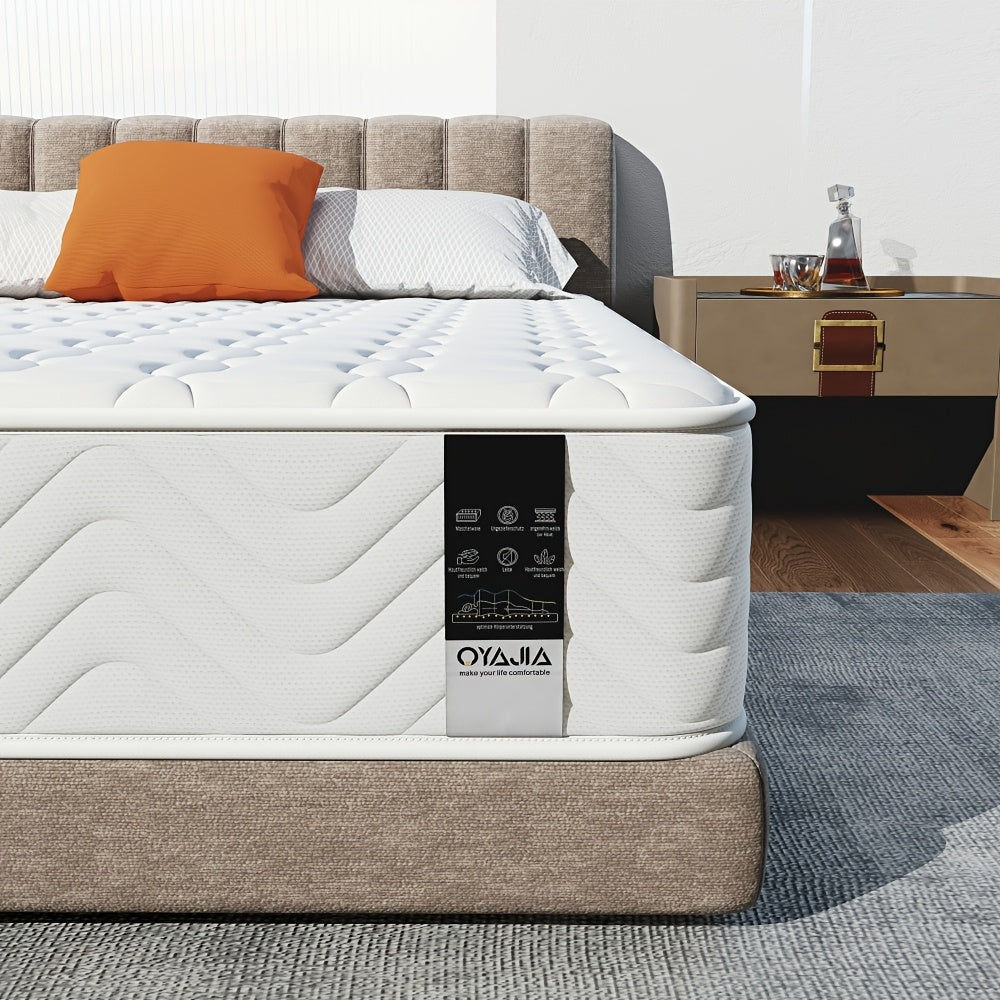 Materasso Singolo/Matrimoniale con Comoda Memory Foam, Materasso Hybird Pocket Sprungs con Isolamento del Movimento, Materassi Media Firmato 90/140/160X200X23Cm