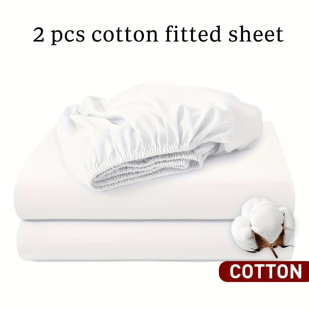 Set da 2 lenzuola con angoli, 100% cotone, disponibili in vari colori. Lenzuolo con angoli/coprimaterasso/copriletto, realizzato in morbido, traspirante e confortevole materiale di cotone (non include federe).