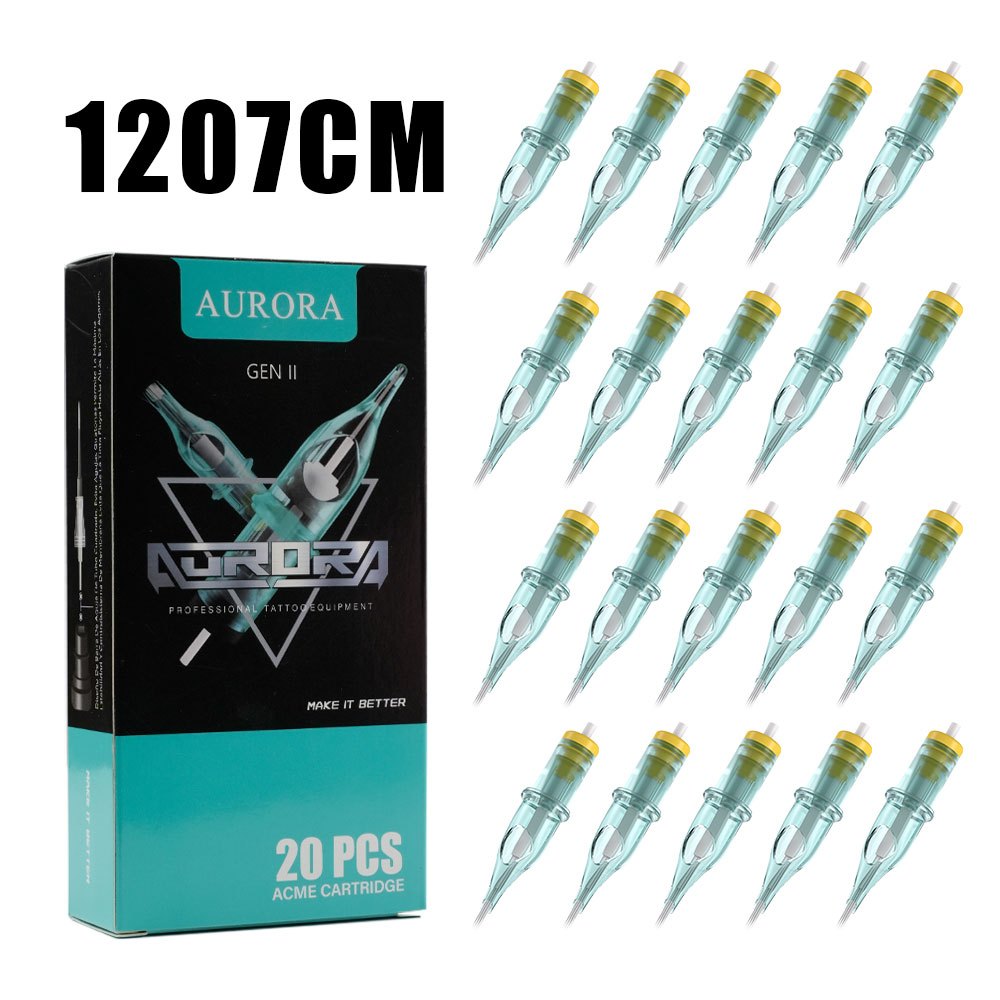 Aghi per tatuaggio, aghi professionali per tatuaggio, 20 pezzi, varie misure miste, Round Liner, Shader, Magnum, Curved/Round Mag, 5Rl 7Rl 9Rl 5Rs 7Rs 9Rs 15M1 21M1 15Cm 21Cm, aghi a membrana monouso per tatuaggio, per studio di tatuaggio professionale.