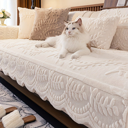 1 Copridivano in Peluche con Stampa Leopardata - Spesso, Caldo, Fintartan, Adatto agli Animali Domestici e Antiscivolo, Protezione per Divano per Soggiorno, Camera da Letto, Ufficio, Adatto a Diverse Dimensioni di Divano, Copridivani per Soggiorno