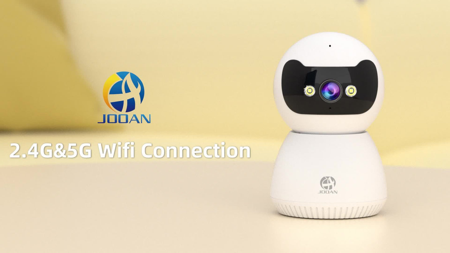 Telecamera WiFi 5G Dual-Band, Monitoraggio di Sicurezza Wireless Domestico 1080P - Telecamera di Sicurezza Allarme con Inseguimento Rotante a 355° e Visione Notturna, Controllo Remoto da Smartphone, Un Buon Assistente Domestico per Uso Interno, Telecamera