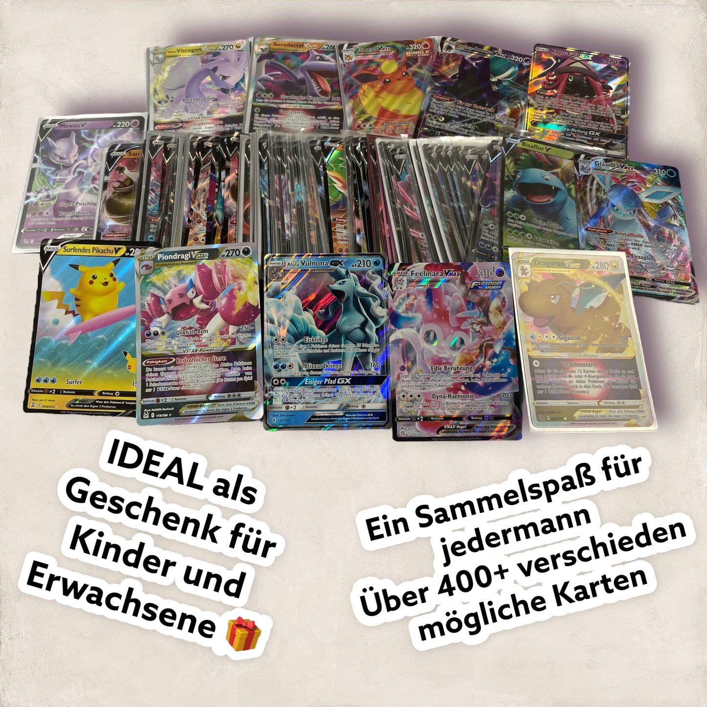 Originali Pokémon 3 V Card diverse in inglese, composte da V, VMAX, VSTAR o GX Carte Rare GARANTITE dai set attuali