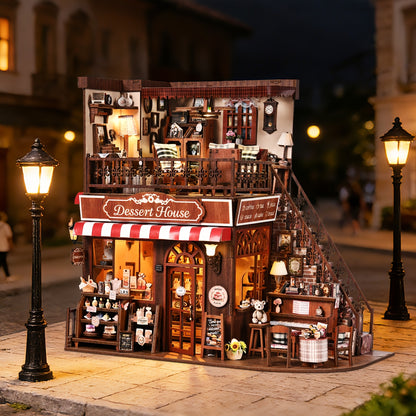 Puzzle 3D, Casa delle Bambole Fai da Te, Angolo Libri 3D in Legno, Kit Miniaturizzato Angolo Libri, Casa Ornamentale per Bambole, Assemblata a Mano, Mini Casa, Decorazione Libreria, Regalo di San Valentino, Regalo di Halloween, Regalo di Natale, Regalo de