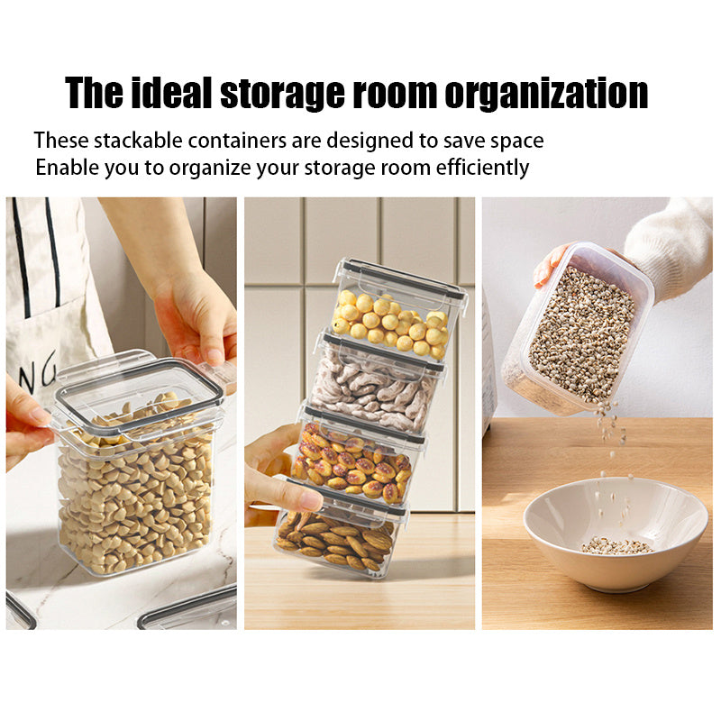 Set da 48 pezzi di contenitori per alimenti a tenuta stagna, impilabili e salvaspazio con coperchi e scatole, include etichette per una facile cottura e organizzazione della dispensa. Acquista 24 contenitori, ricevi 24 coperchi e 1 pennarello in omaggio
