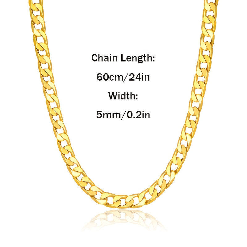 Collana da uomo in argento 925 con catena cubana da 5 mm, stile hip hop per feste, accessori di gioielleria, regali per uomo, San, anniversario, compleanno, regalo per la festa del papà, confezione regalo