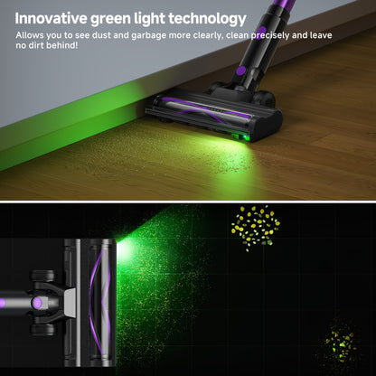 Aspirapolvere senza fili Lubluelu 46 Kpa -groviglio, aspirapolvere a bastone 6 in 1 con display a LED, autonomia di 50 minuti per tappeti, pavimenti duri, peli di animali domestici