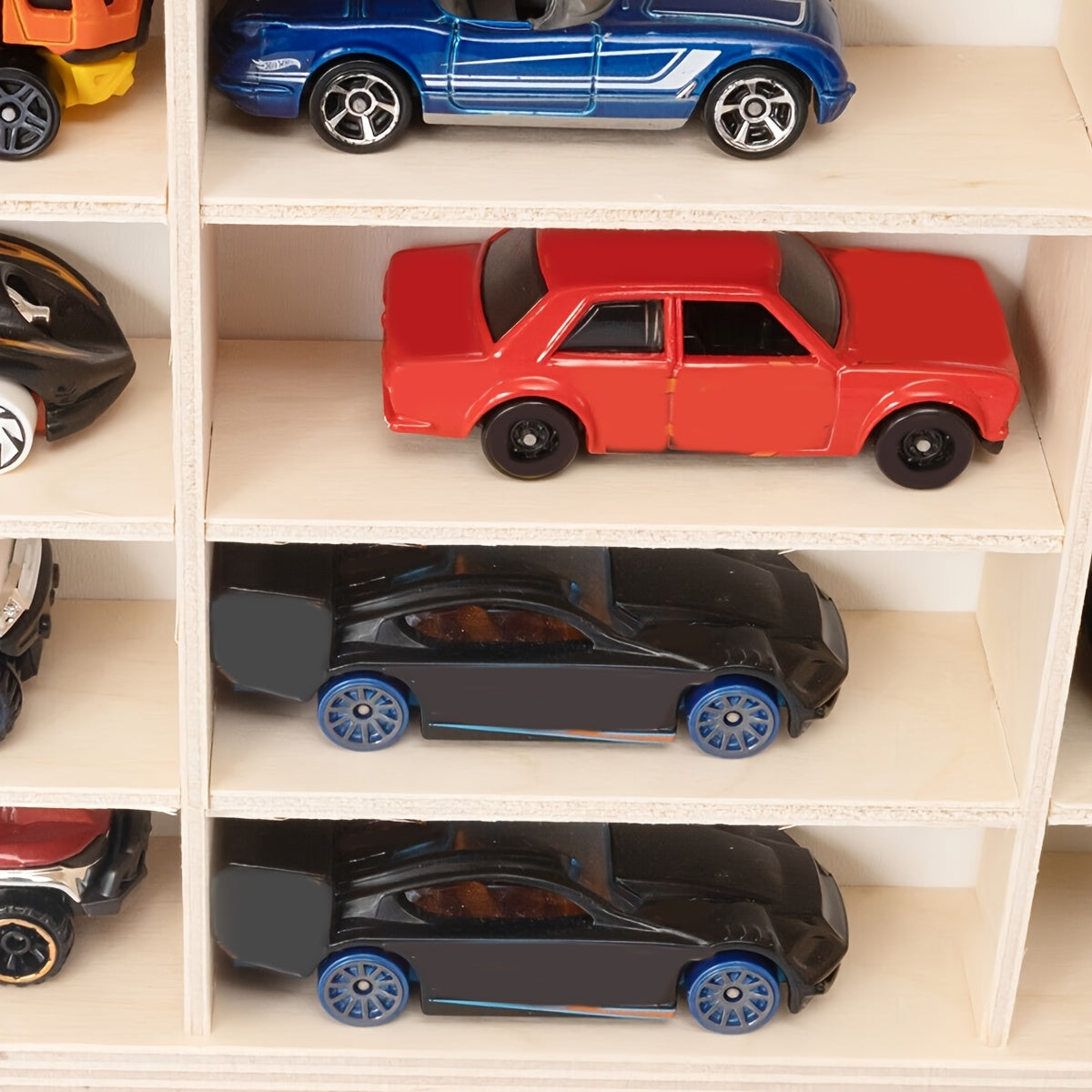 1 pz 1:64 Vetrina Espositiva da Muro in Legno per Modellini Auto - Mensola da Collezione Multiuso e Multi-Scena, Portaoggetti Sospeso Senza Trapano per Auto Diecast