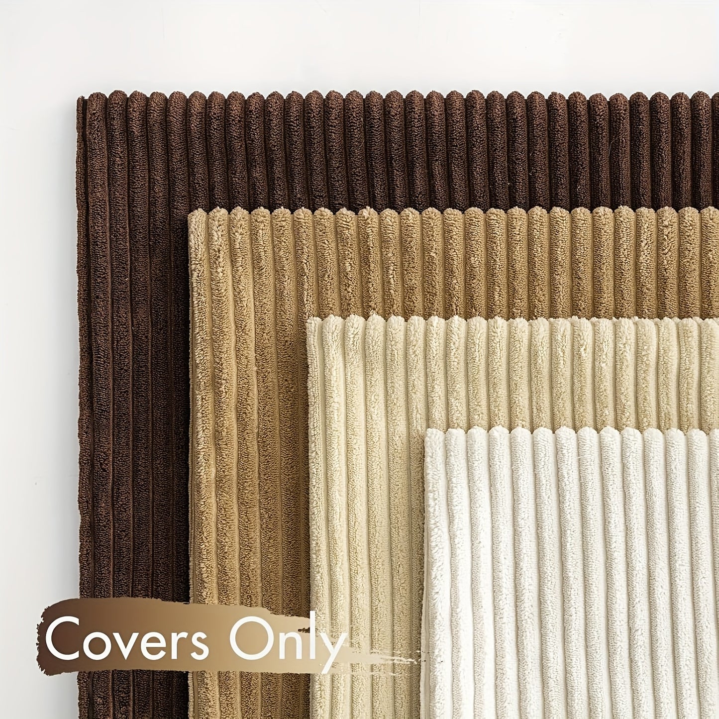 4 Coperture Cuscini Decorativi Morbide a Righe, Stile Bohémien in Velluto a Coste, Copricuscino Quadrato in Velluto a Coste, Copertura Cuscino Moderna e Confortevole per Divano, Soggiorno, da Letto, Arredamento Rustico, Cuscino Interno Non Incluso