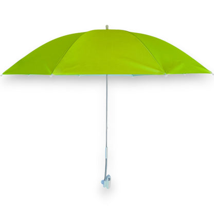 Ombrellone da spiaggia UV50+ 120Cm, Ombrellone da spiaggia portatile con clip per sedia Tumbona, campeggio, giardino, poliestere leggero resistente, protezione solare regolabile