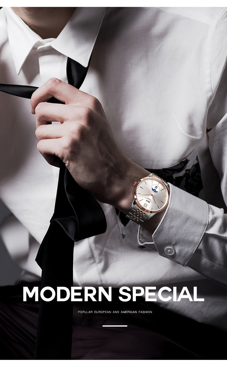 I&W Carnival High-End Brand Orologio Meccanico da Uomo in Acciaio Inossidabile con Mirino in Sapphire, Orologio Sportivo alla Moda da Uomo, Regali per le Vacanze, Senza Batteria