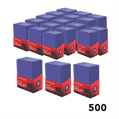 LOVFEN 100/200/500/1000 pz 7,62 cm x 10,16 cm Top Load per Carte - Proteggi Carte Premium in Plastica Rigida da 35 pt, Custodie per Carte in Plastica, per Carte da Collezione Sportive da Gioco di Baseball da Scambio