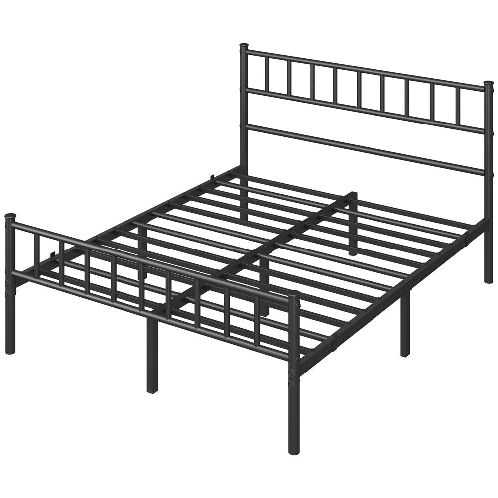 Costoffs Struttura Letto Moderno in Metallo con Testiera e Pediera con Spazio di Archiviazione per Appartamento Camera da Letto