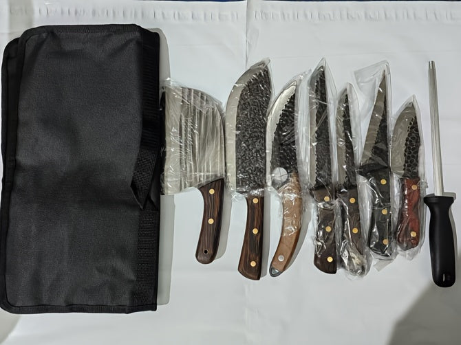 8 pezzi Coltello da cucina, Coltello da cucina super affilato, Coltello da cucina in acciaio inossidabile, Grana super fine, Adatto per tagliare carne, sbucciare, frutta, Adatto per feste BBQ, un regalo è anche una scelta ottima!