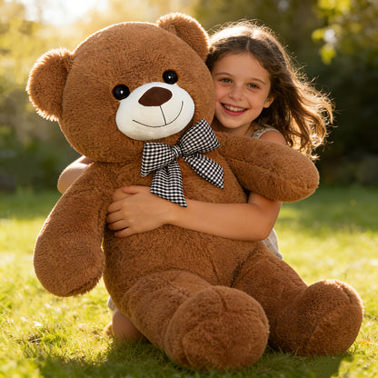 Orsacchiotto Gigante 109,22 cm Peluche Animale di Peluche Simpatico Orsacchiotto a Grandezza Naturale per Bambini Fidanzata Morbido Orsetto di Peluche per Compleanno San Valentino Anniversario Natale
