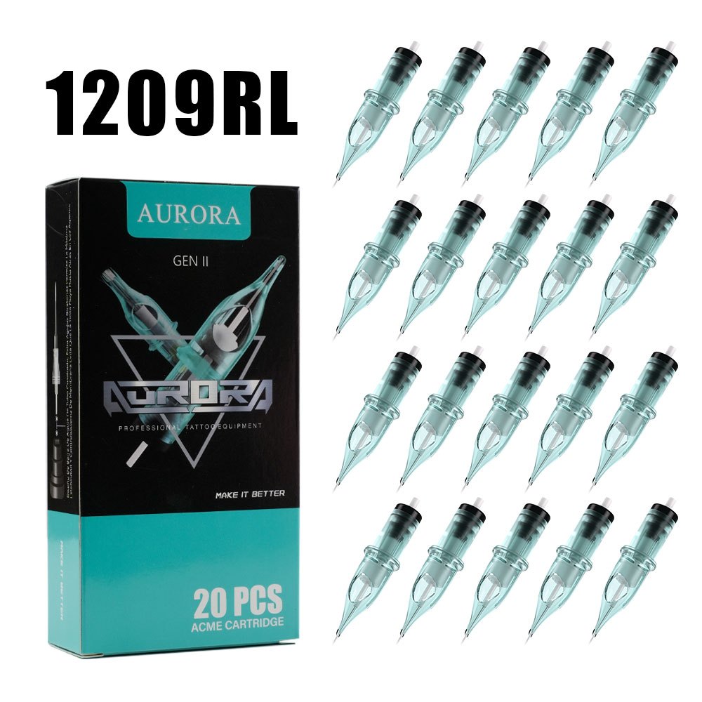 Aghi per tatuaggio, aghi professionali per tatuaggio, 20 pezzi, varie misure miste, Round Liner, Shader, Magnum, Curved/Round Mag, 5Rl 7Rl 9Rl 5Rs 7Rs 9Rs 15M1 21M1 15Cm 21Cm, aghi a membrana monouso per tatuaggio, per studio di tatuaggio professionale.