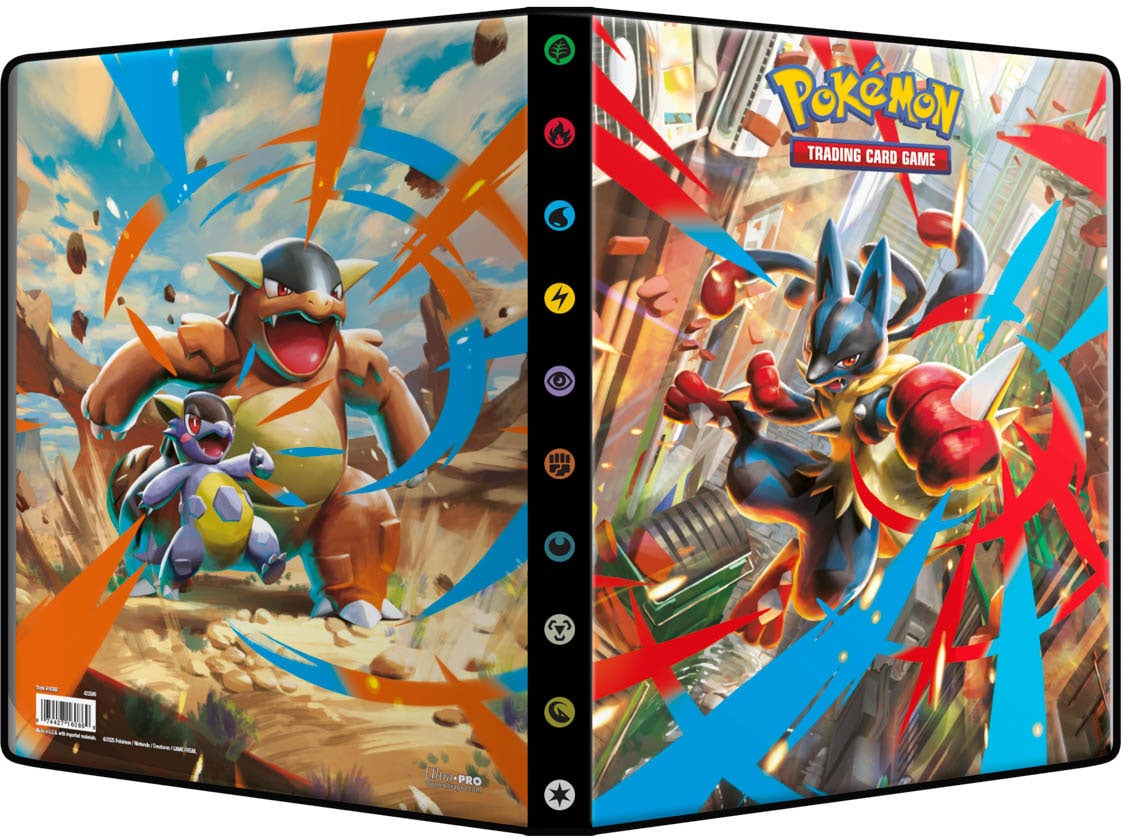 Portafoglio Pokémon a 9 Tasche – Crimson & Purple: Mega Evoluzione | Album per Carte da Gioco Fino a 180 Carte | Accessorio Ufficiale Pokémon