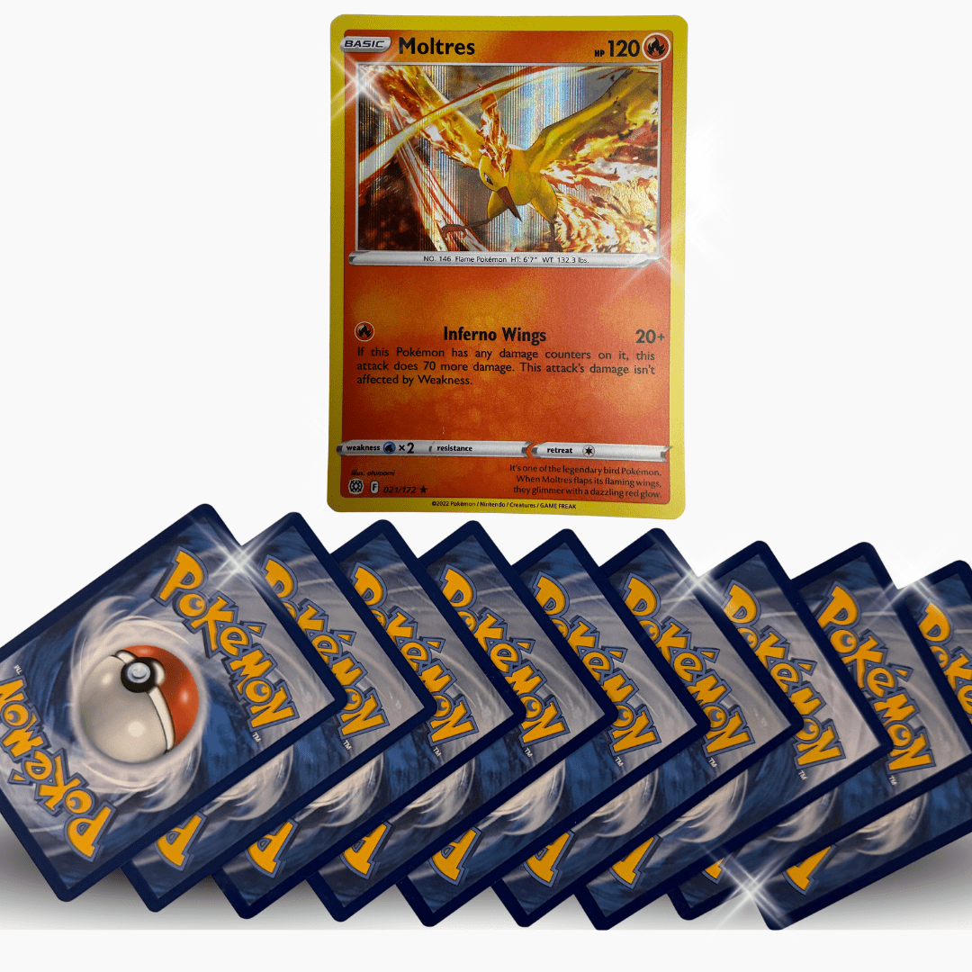 Originali 10 Carte Pokémon Reverse/Holo, Carte Pokémon Lucide in Inglese - Olografiche/Reverse Foil - Carte Assortite