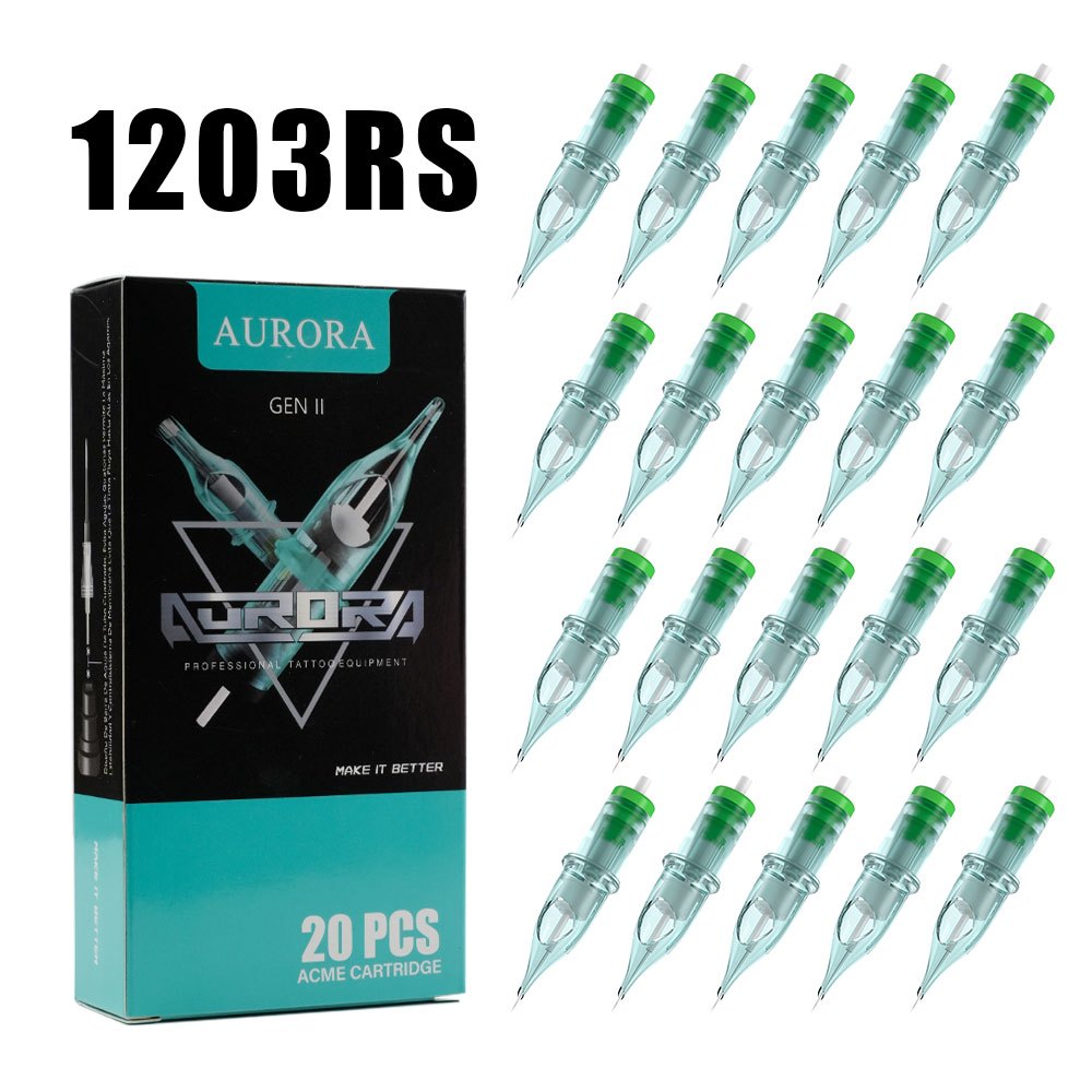 Aghi per tatuaggio, aghi professionali per tatuaggio, 20 pezzi, varie misure miste, Round Liner, Shader, Magnum, Curved/Round Mag, 5Rl 7Rl 9Rl 5Rs 7Rs 9Rs 15M1 21M1 15Cm 21Cm, aghi a membrana monouso per tatuaggio, per studio di tatuaggio professionale.