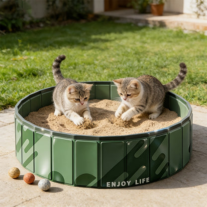 Vasca rinfrescante portatile per animali domestici, 1 pezzo, piscina pieghevole per cani, realizzata in PVC resistente, facile da montare, perfetta per il gioco e il bagno estivo all'aperto