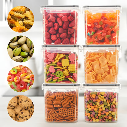 Set di 24 contenitori ermetici per alimenti con coperchi per l'organizzazione e lo stoccaggio in cucina, set di barattoli in plastica per cereali, pasta, farina e zucchero, etichette e pennarello