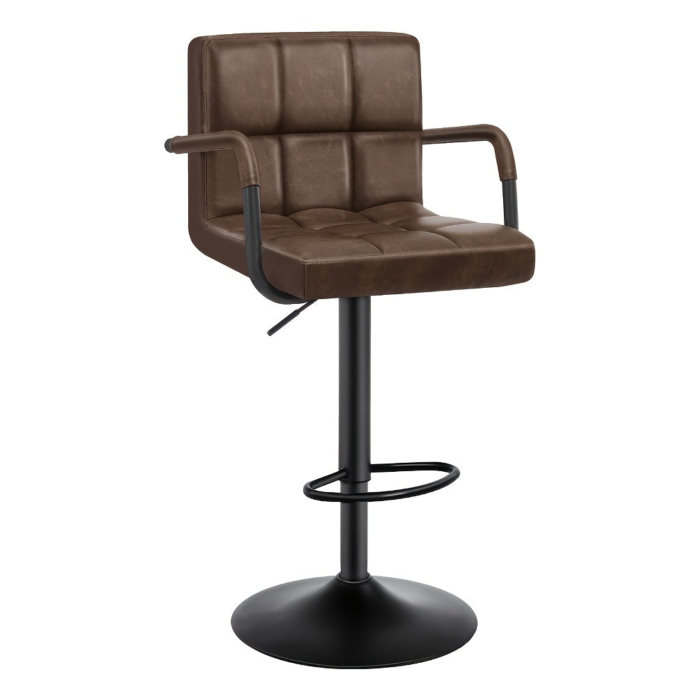 Sgabelli da bar, sgabello da bar girevole a 360° con altezza regolabile, sedia da reception, sgabelli da bancone moderni con schienale e poggiapiedi, sgabelli da bar ad altezza bancone, adatti per ufficio, bar, cucina, sala da pranzo, per regalo, regalo p