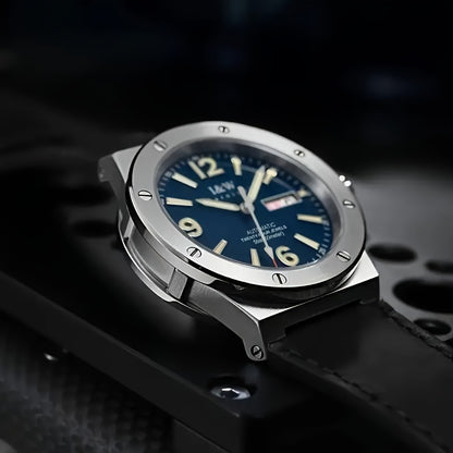 [I&W Carnival] Orologio Sportivo Meccanico da Uomo, Luminoso e Impermeabile con Vetro Finto Zaffiro, Regalo Ideale per le Vacanze