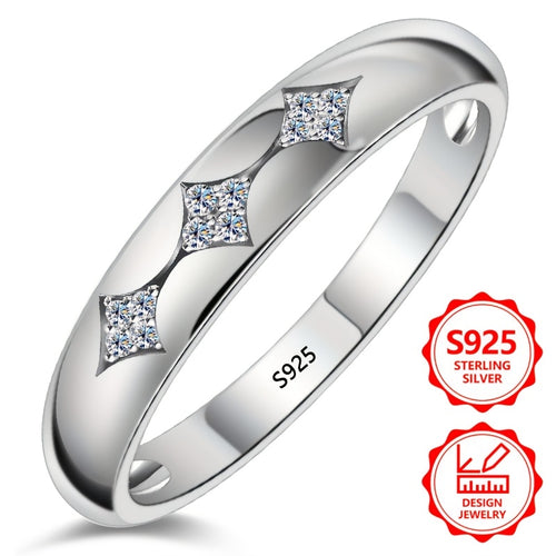 Anello da donna in argento sterling 925, squisito e alla moda, elegante e raffinato, intarsiato con zirconi cubici sintetici scintillanti, anello di gioielleria da donna di alto valore, adatto per viaggi di vacanza, uso quotidiano, un regalo commemorativo