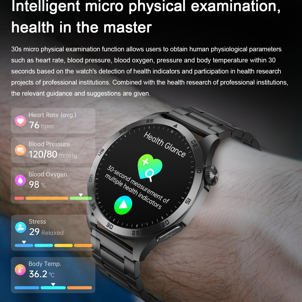 Smartwatch 2026: Batteria a lunga durata da 380mAh, Display AMOLED da 3.63cm, Chiamate BT5.2, Menstruo & Previsioni Meteo, Modalità Multi-Sport, Ricarica Magnetica, Assistente Vocale/SOS, Per Telefoni Android & IOS, Regalo Per Lui & Lei
